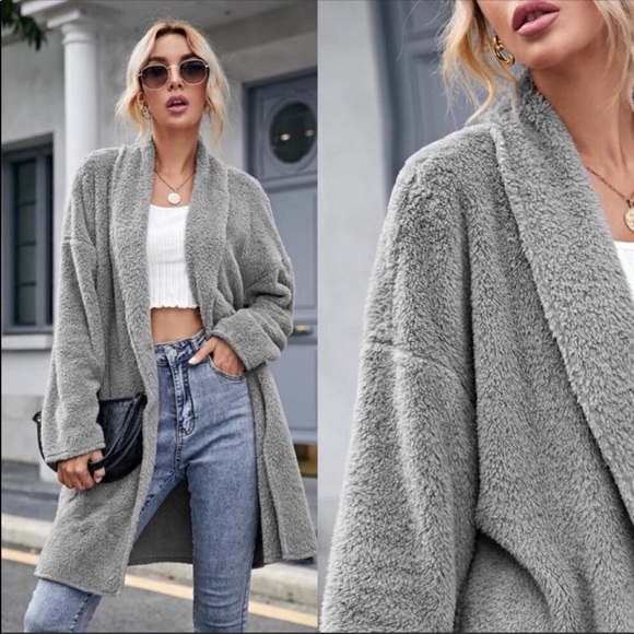 Teddy Jacket- GRAY - Picture 3 of 9